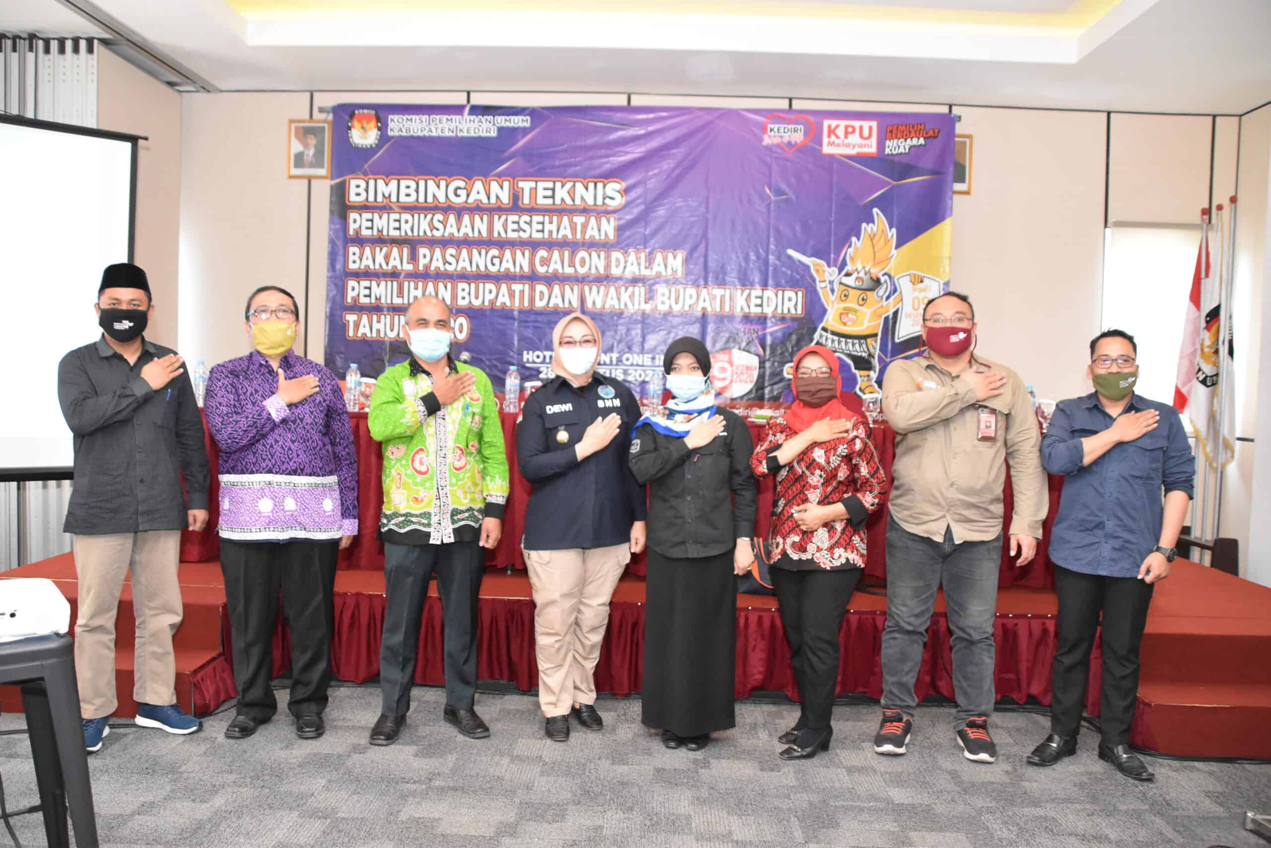 BNN Kabupaten Kediri, IDI dan HIMPSI Dukung KPU Lakukan Pemeriksaan Kesehatan Bacabup