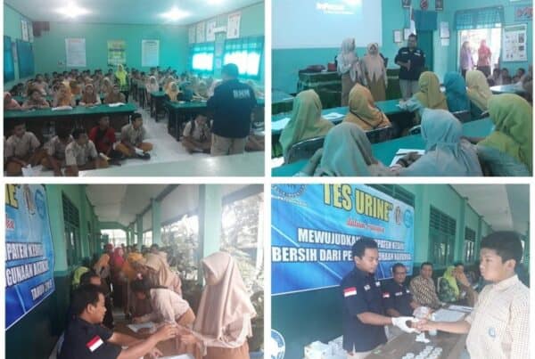 SOSIALISASI P4GN DAN TES URIN MANDIRI DI UPTD SMPN 1 PLOSOKLATEN