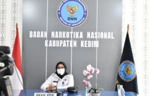 Kepala BNN Kabupaten Kediri Mengikuti Vidcon RAPIM Bersama Kepala BNN RI