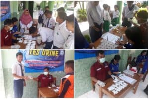 SOSIALISASI P4GN DAN TES URIN PADA SISWA MTs AL FAJAR KANDAT SOSIALISASI P4GN DAN TES URIN PADA SISWA MTs AL FAJAR KANDAT