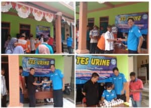 SOSIALISASI P4GN DAN TES URIN BAGI WARGA DESA SEMPU KECAMATAN NGANCAR